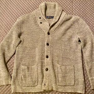 Mens cable knit Cardigan sweater for sale - good for self or as a gift size M